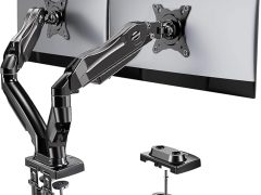 HUANUO Dual Monitor Stand Ergonomic Workspace Solution
