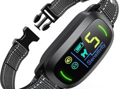 Rechargeable Dog Bark Collar with Adjustable Sensitivity & Vibration